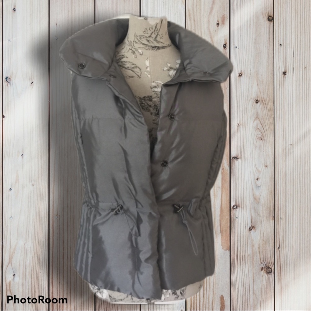 Loft Gray Puff Vest S